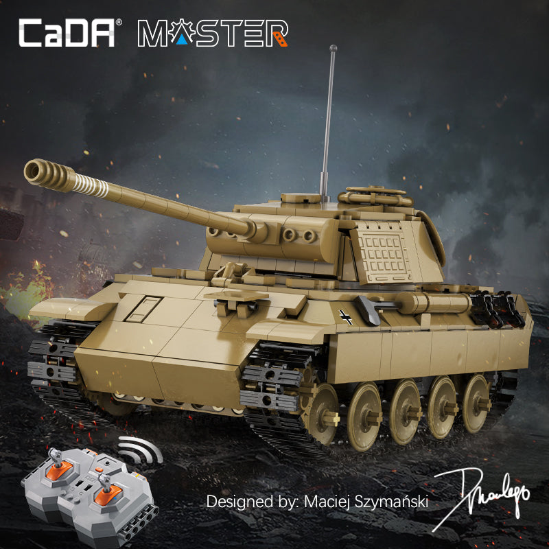 Brick CaDA Panther Tank C61073W Doublee_CaDA Doublee_CaDA