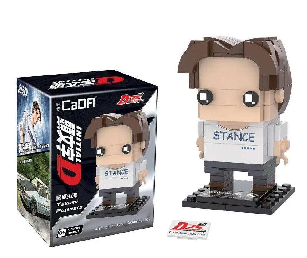 Brick Initial-D Charactors Brickheads | CaDA C55001-C55005w CaDA Doublee_CaDA