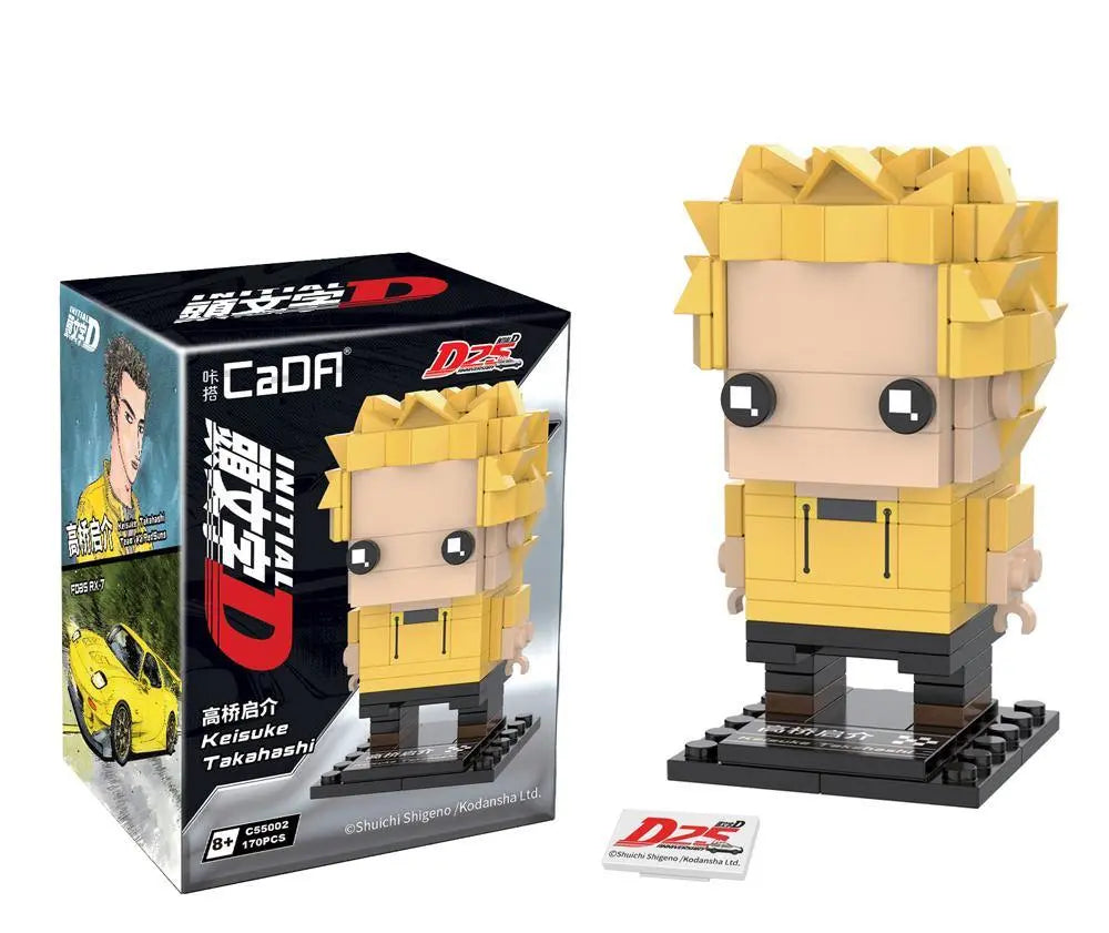 Brick Initial-D Charactors Brickheads | CaDA C55001-C55005w CaDA Doublee_CaDA