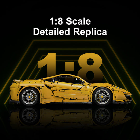 Brick Cada Master 1:8 Italian Yellow Supercar C61057W Doublee_CaDA Doublee_CaDA