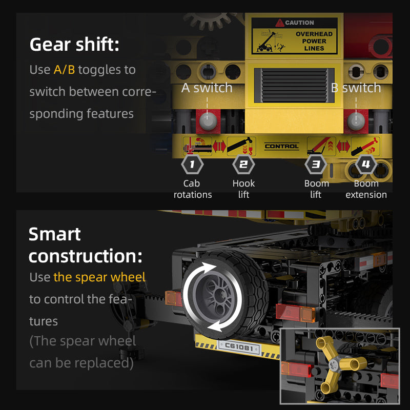 Brick Remote Control Crane Truck C61081W CaDA Doublee_CaDA