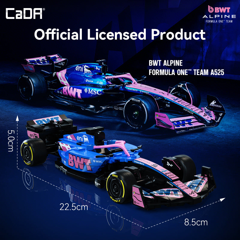 CaDA C55024W BWT Alpine F1 A525 – 1:24 Formule 1 Auto Bouwset - Afbeelding 3