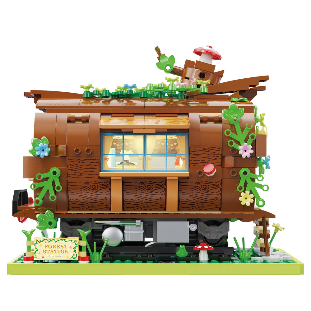 Brick CaDA Forest Train Station C66031W Doublee_CaDA Doublee_CaDA