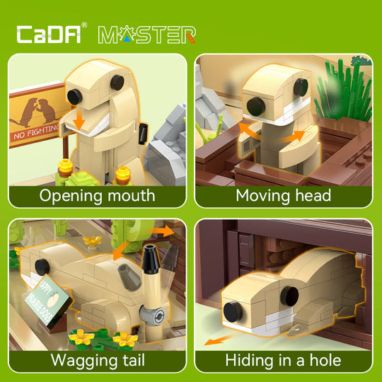 Brick CaDA Master Steam Series Prairie Dogs Kinetic C71008W CaDA Doublee_CaDA