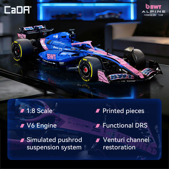 Brick Cada 1:8 Scale Alpine A525 Formula 1 Car Building Kit 2173PCS C64012W CaDA Doublee_CaDA
