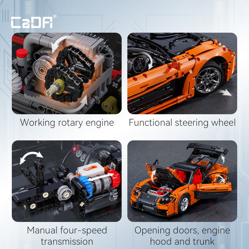 Brick CaDA Master 1:8 Mazda RX-7 C61502W Doublee_CaDA Doublee_CaDA
