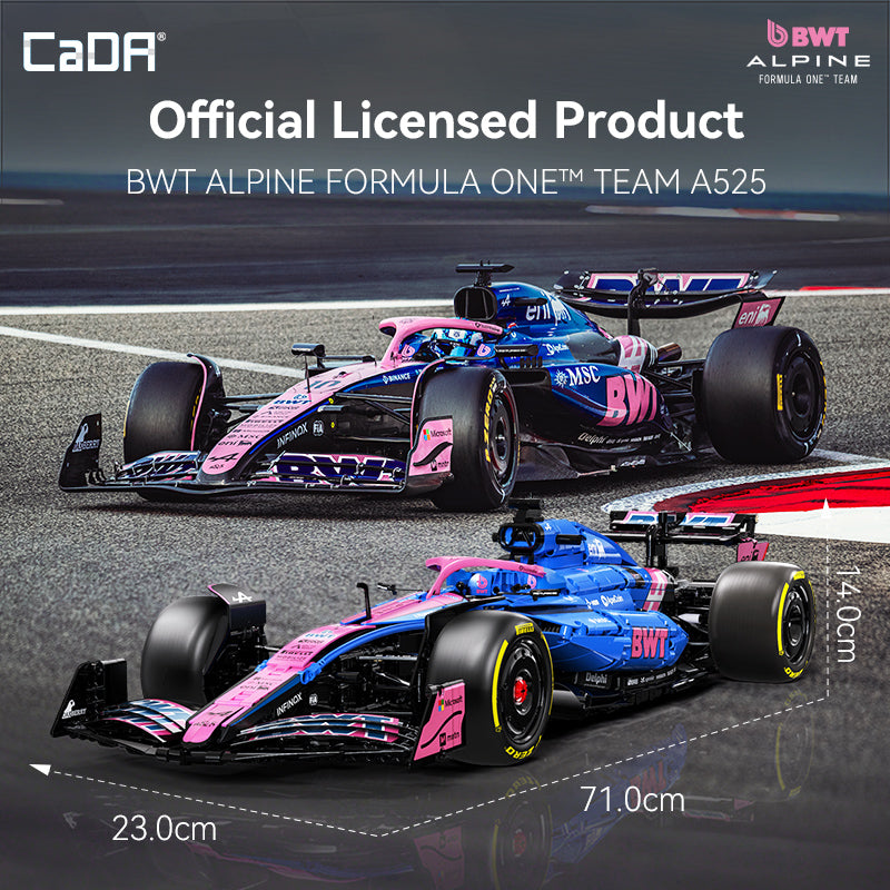 Brick Cada 1:8 Scale Alpine A525 Formula 1 Car Building Kit 2173PCS C64012W CaDA Doublee_CaDA