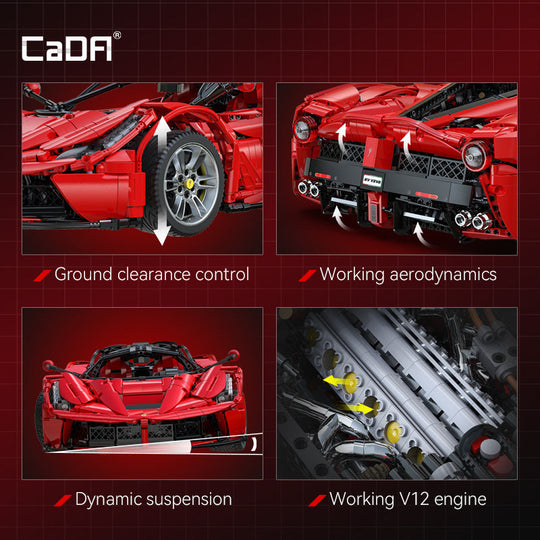 Brick CaDA Master 1:8 Viva Hypercar C61505W Doublee_CaDA Doublee_CaDA