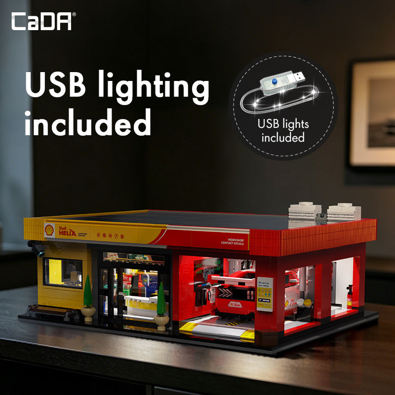 CaDA Bricks Shell Service Station C66025W