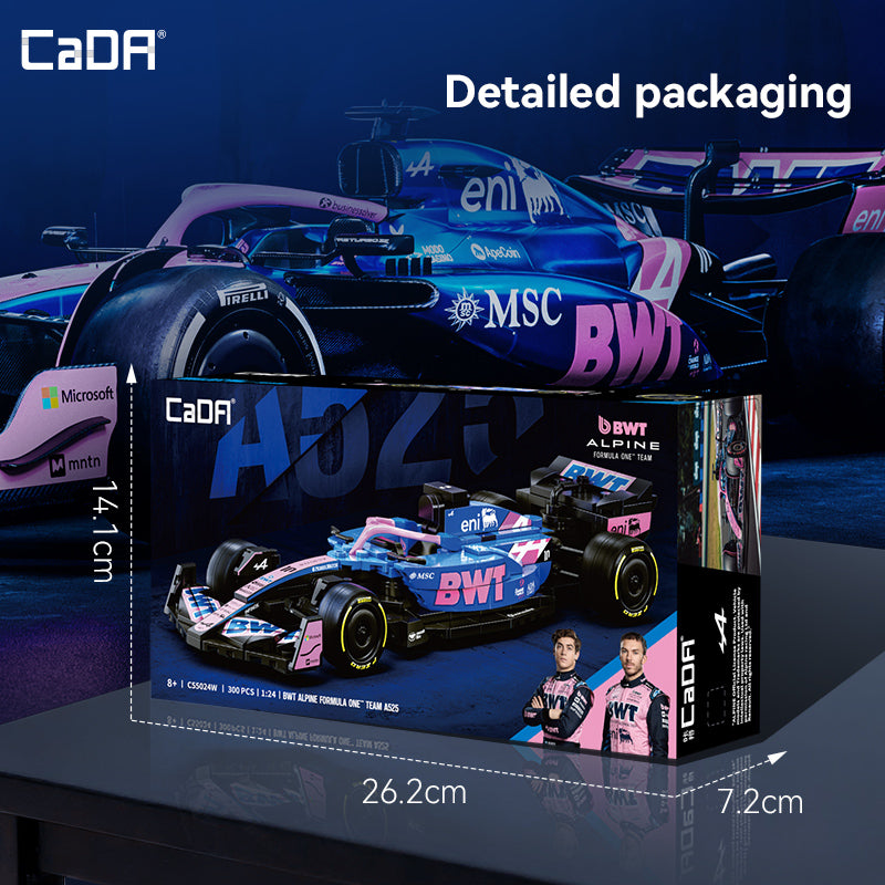 CaDA C55024W BWT Alpine F1 A525 – 1:24 Formule 1 Auto Bouwset - Afbeelding 2
