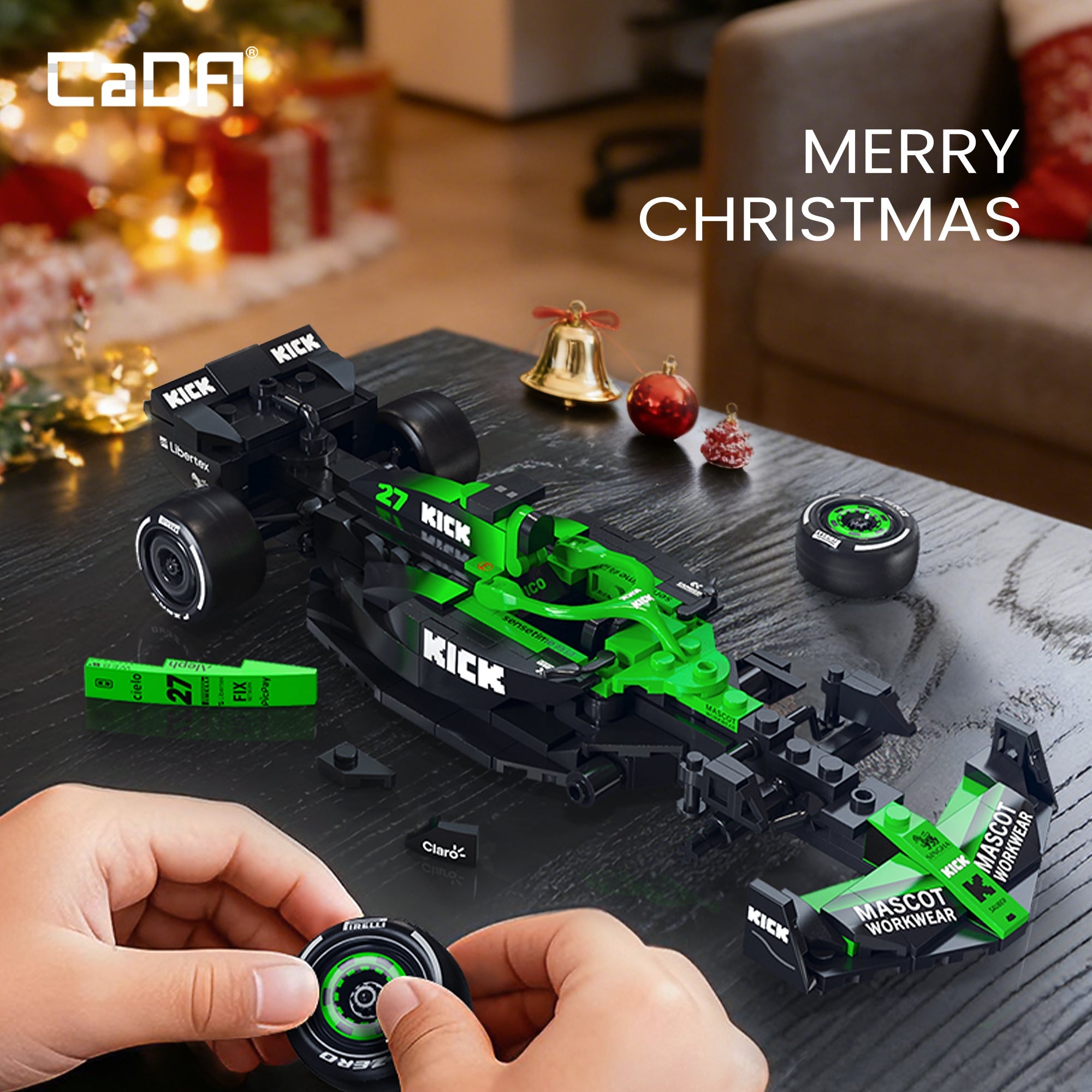 Brick NEW CaDA 1:24 Scale KICK SAUBER F1 Team C45-2025 Model Racing Car C55082W CaDA Doublee_CaDA