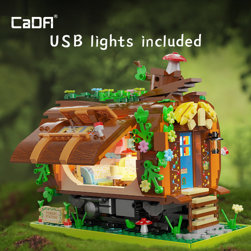 Brick CaDA Forest Train Station C66031W Doublee_CaDA Doublee_CaDA
