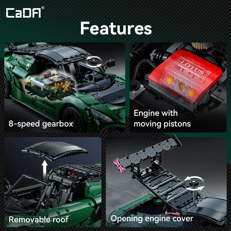 Brick CaDA 1:8 Lotus Cars Exige Cup 430 1:8 Technic C61511W CaDA Doublee_CaDA