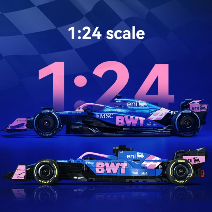 CaDA C55024W BWT Alpine F1 A525 – 1:24 Formule 1 Auto Bouwset - Afbeelding 5