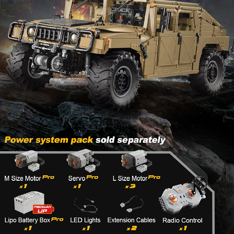 Toy Cars CaDA 1:8 HUMVEE C61036W Motorized power system elements CaDA Doublee_CaDA